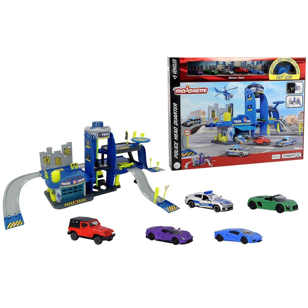 Pista de masini Majorette Creatix Police cu 5 masinute 2 Pista de masini Majorette Creatix Police cu 5 masinute