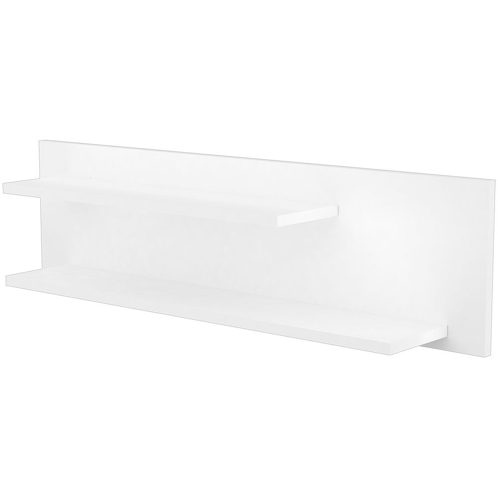 Raft dublu de perete Hubners Matei 100 cm alb 2 Raft dublu de perete Hubners Matei 100 cm alb