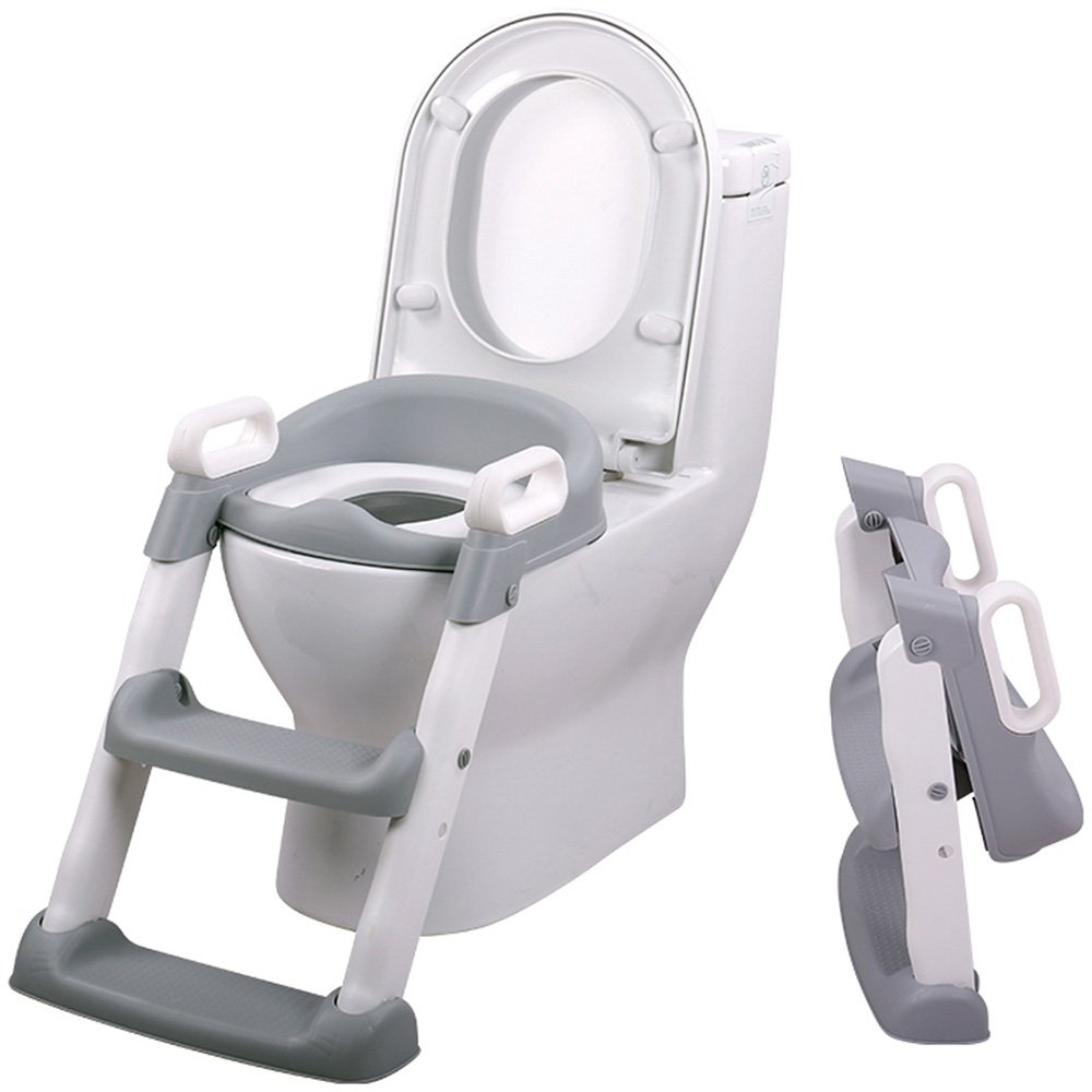 Reductor toaleta cu scara Chipolino Skippy grey 3 Reductor toaleta cu scara Chipolino Skippy grey - Image 2