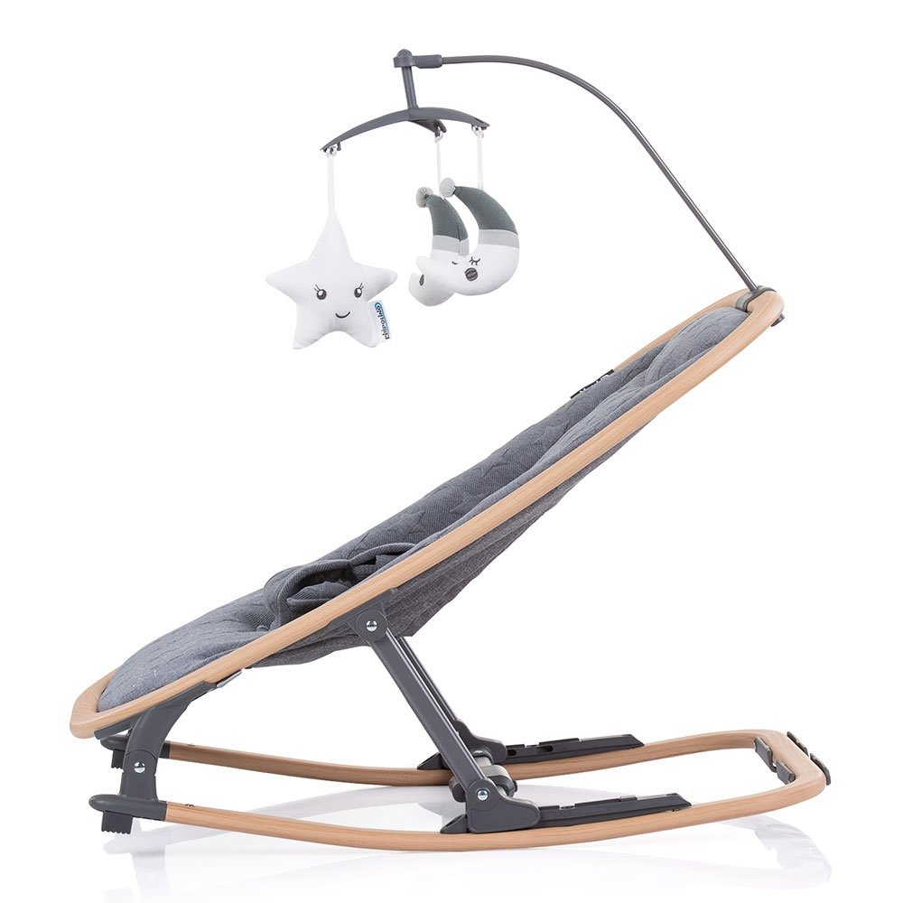 Scaunel balansoar Chipolino Velvet graphite wood 3 Scaunel balansoar Chipolino Velvet graphite wood - imagine 2