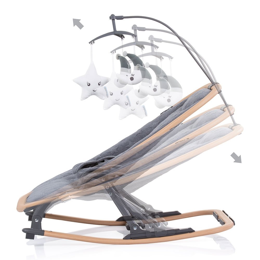 Scaunel balansoar Chipolino Velvet graphite wood 4 Scaunel balansoar Chipolino Velvet graphite wood - imagine 3