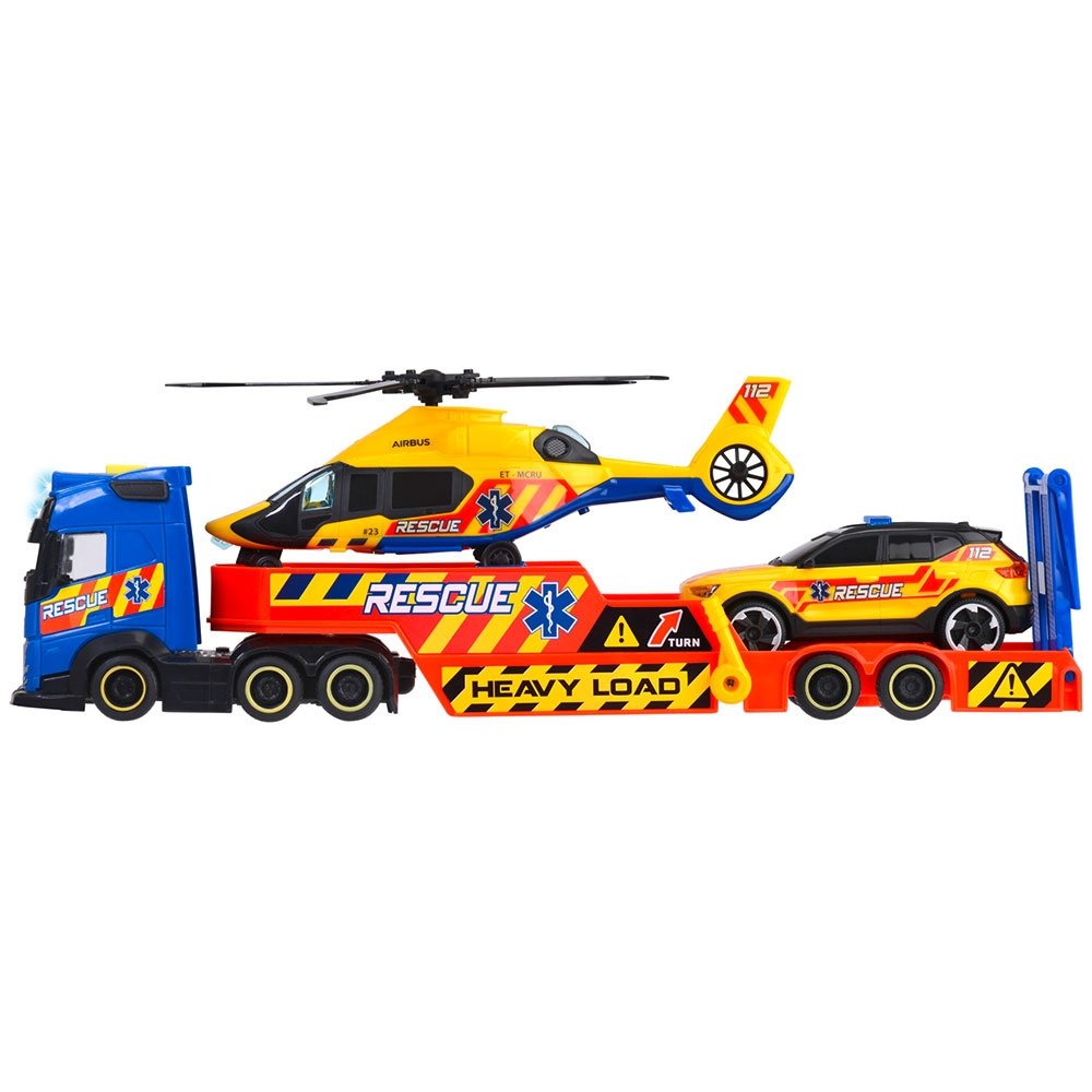 Set Dickie Toys Rescue Transporter 40 cm cu camion, masina, elicopter si accesorii 4 Set Dickie Toys Rescue Transporter 40 cm cu camion, masina, elicopter si accesorii - Image 3