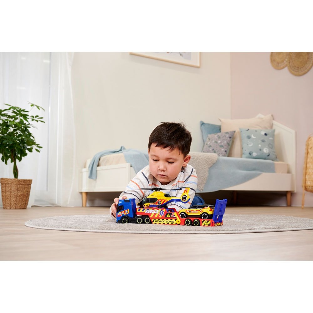 Set Dickie Toys Rescue Transporter 40 cm cu camion, masina, elicopter si accesorii 14 Set Dickie Toys Rescue Transporter 40 cm cu camion, masina, elicopter si accesorii - Image 13