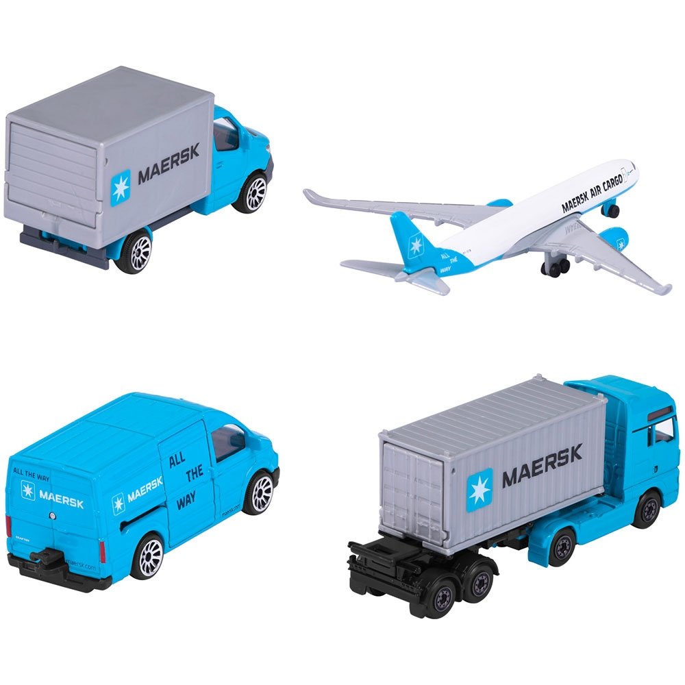 Set Majorette MAERSK Logistic cu 4 vehicule 3 Set Majorette MAERSK Logistic cu 4 vehicule - Image 2