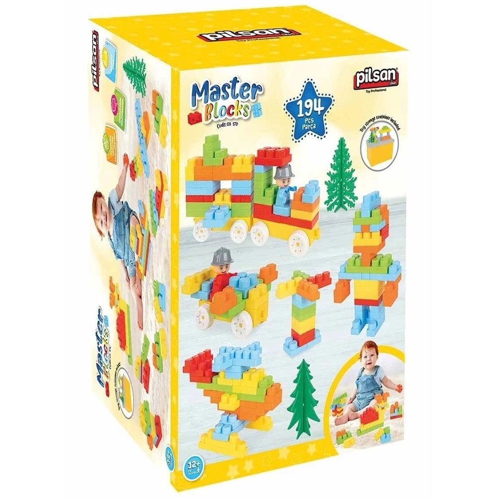 Set constructie Pilsan Master Blocks 194 piese 2 Set constructie Pilsan Master Blocks 194 piese