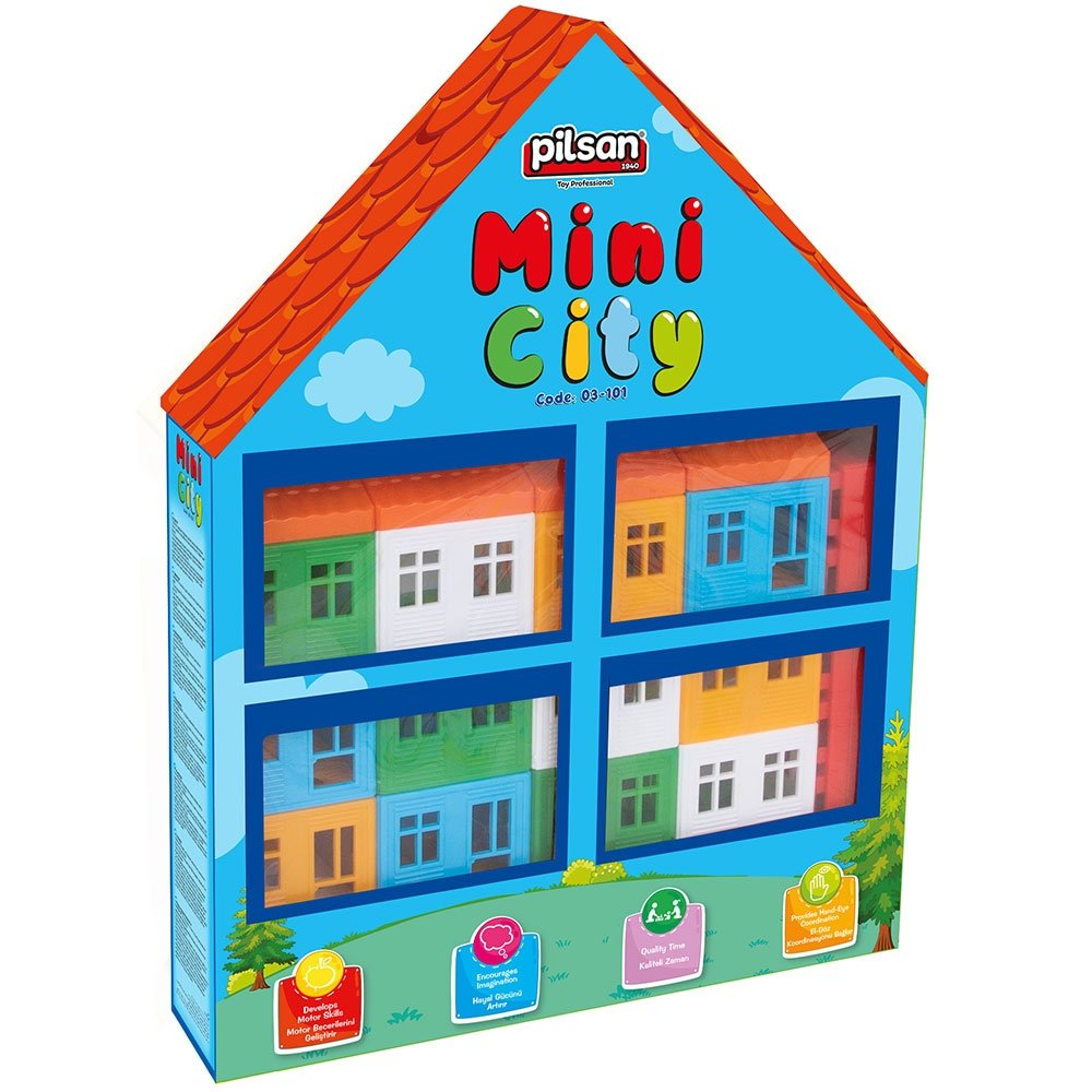 Set constructie Pilsan Mini City 40 piese 2 Set constructie Pilsan Mini City 40 piese