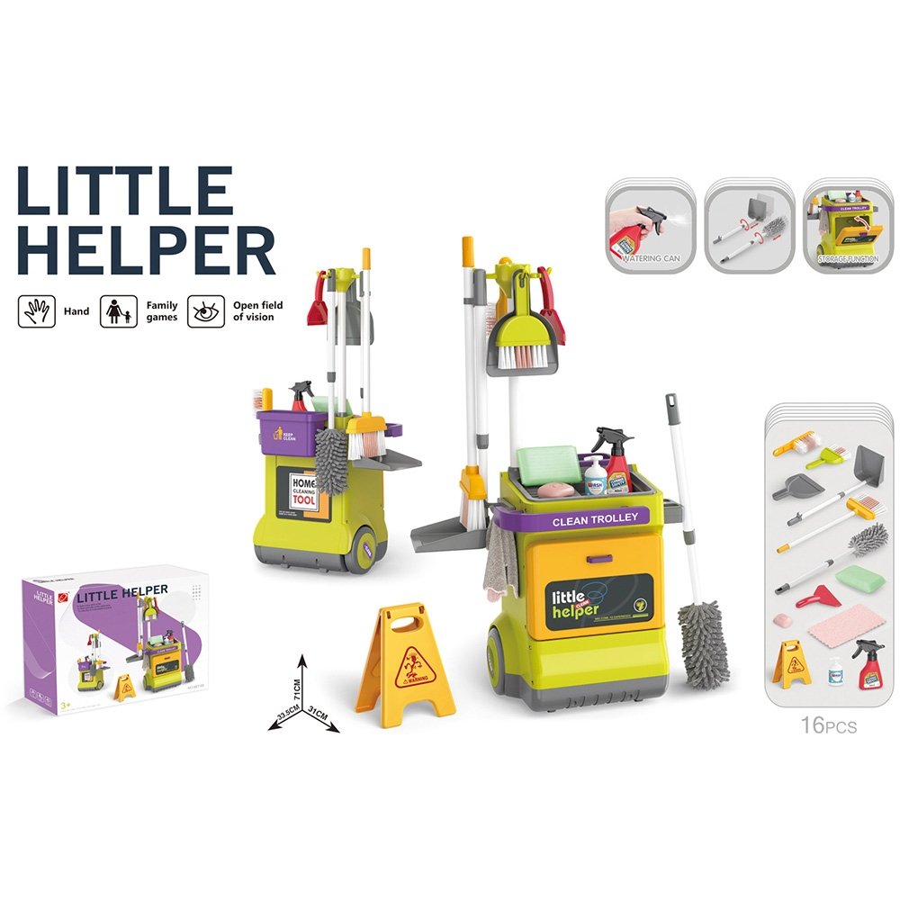 Set jucarie Chipolino Cleaning Trolley cu 16 accesorii 9 Set jucarie Chipolino Cleaning Trolley cu 16 accesorii - Image 8