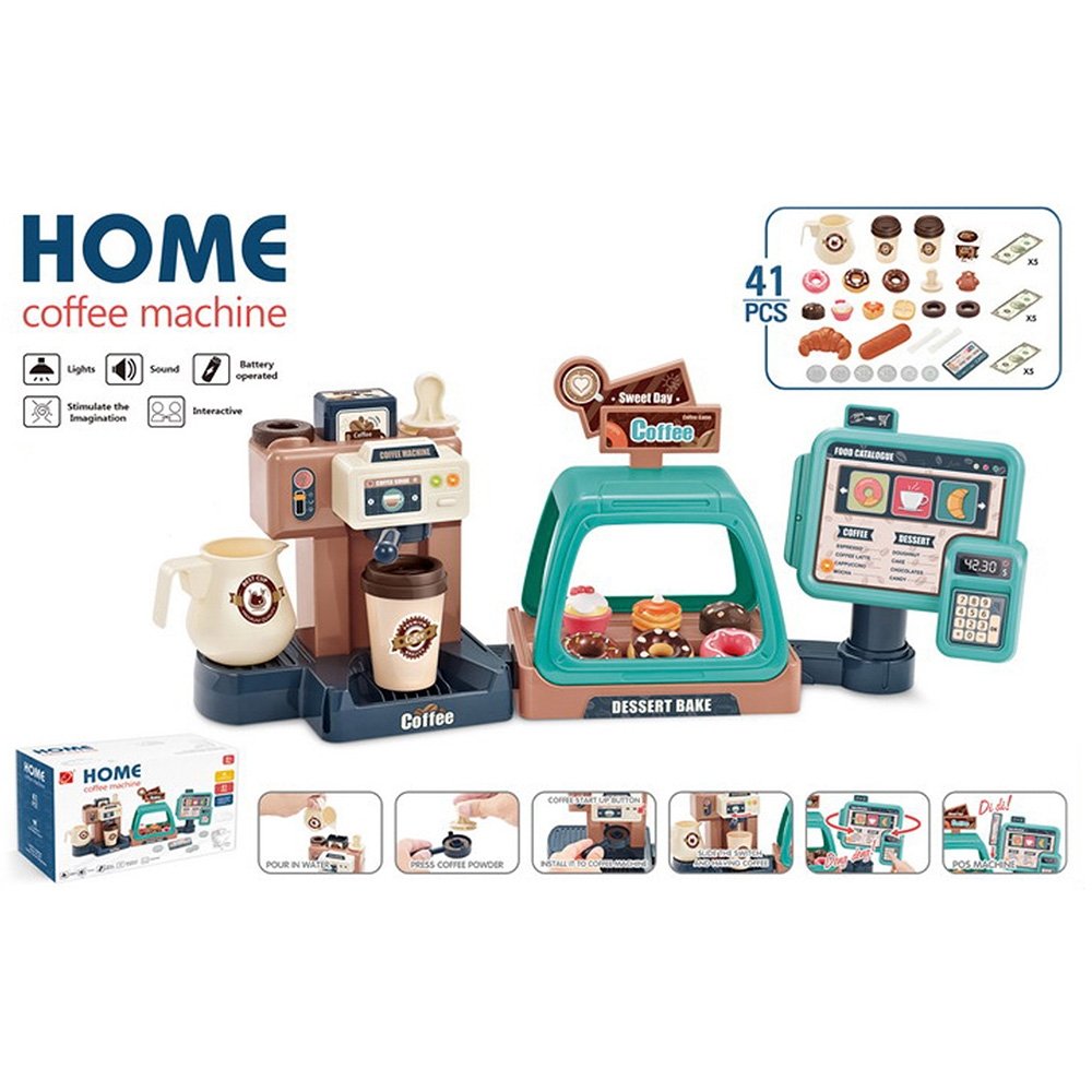 Set jucarie Chipolino Coffee Machine cu lumini, sunete si 41 accesorii 7 Set jucarie Chipolino Coffee Machine cu lumini, sunete si 41 accesorii - Image 6