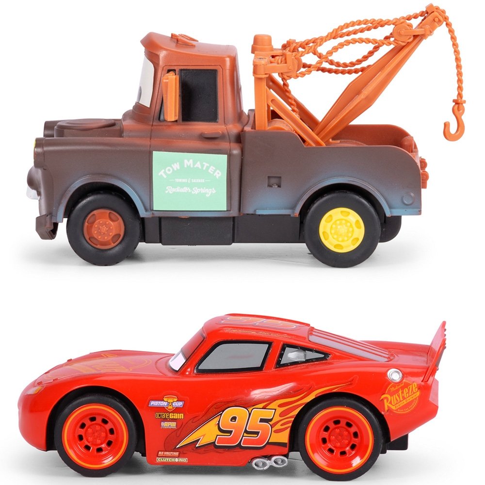 Set masine Jada Toys RC Cars Lightning McQueen + Mater Twin Pack 1:32 14 cm cu telecomanda 4 Set masine Jada Toys RC Cars Lightning McQueen + Mater Twin Pack 1:32 14 cm cu telecomanda - Image 3
