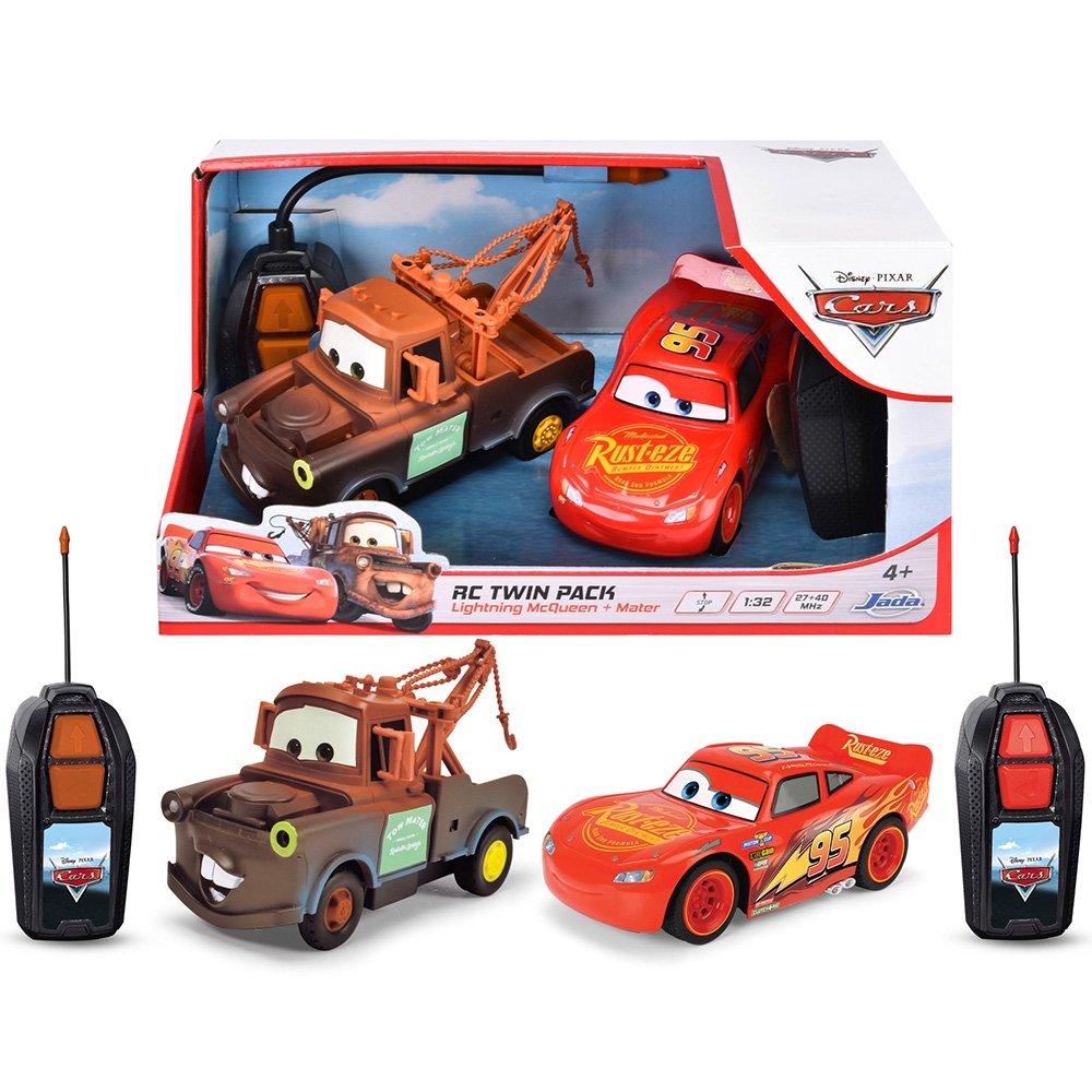 Set masine Jada Toys RC Cars Lightning McQueen + Mater Twin Pack 1:32 14 cm cu telecomanda 6 Set masine Jada Toys RC Cars Lightning McQueen + Mater Twin Pack 1:32 14 cm cu telecomanda - Image 5