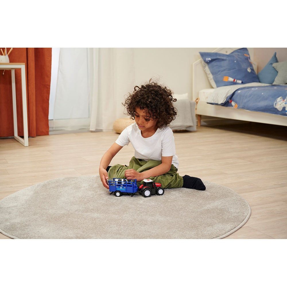 Tractor Dickie Toys Massey Ferguson Animal Trailer 26 cm cu lumini, sunete, remorca si figurina vaca 11 Tractor Dickie Toys Massey Ferguson Animal Trailer 26 cm cu lumini, sunete, remorca si figurina vaca - Image 10