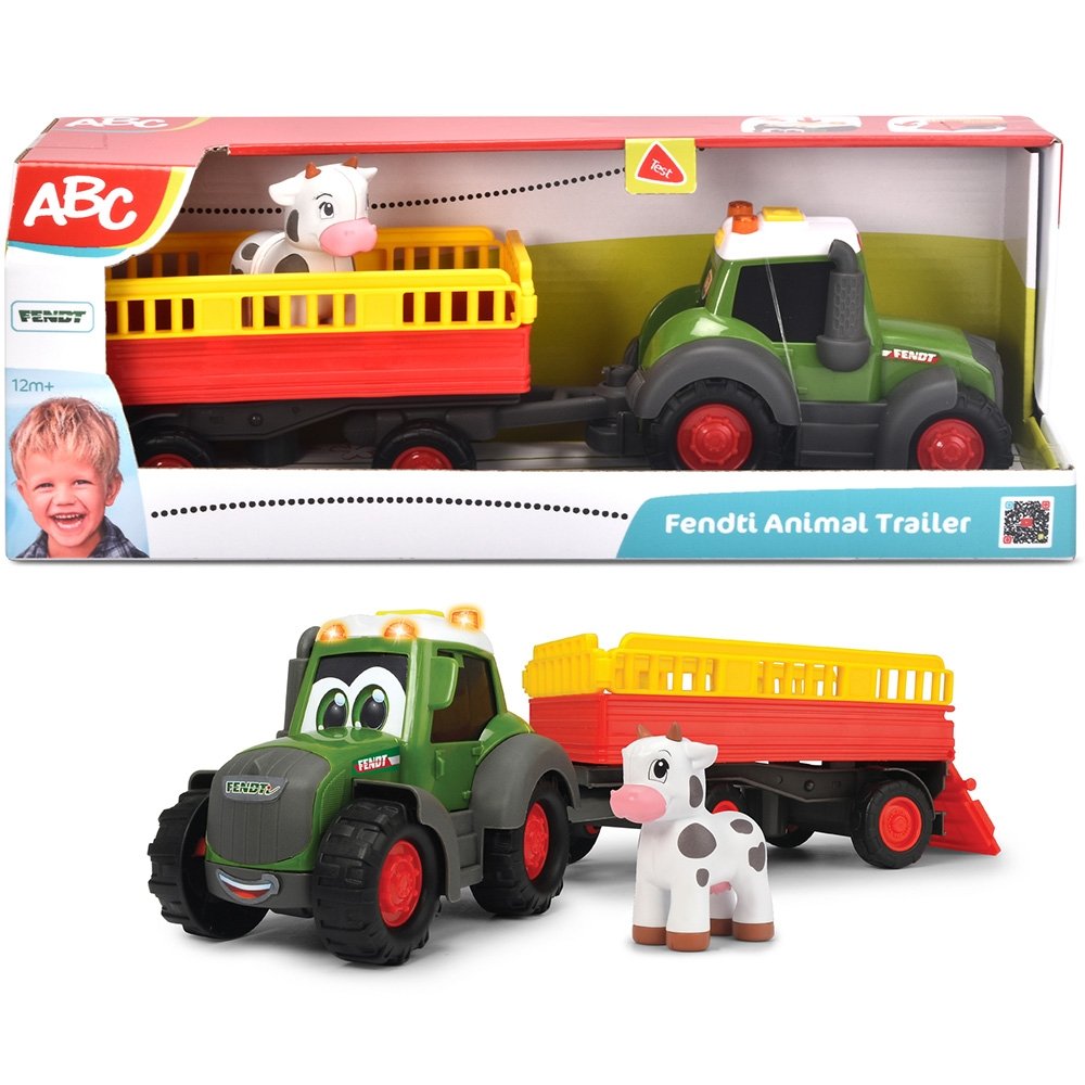 Tractor Simba ABC Fendt Animal Trailer 30 cm cu lumini, sunete, remorca si figurina 8 Tractor Simba ABC Fendt Animal Trailer 30 cm cu lumini, sunete, remorca si figurina - Image 7