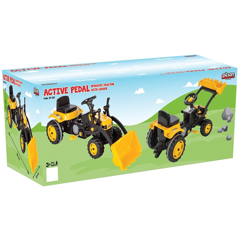 Tractor cu pedale Pilsan Active with Loader 07-315 yellow 6 Tractor cu pedale Pilsan Active with Loader 07-315 yellow - Image 5