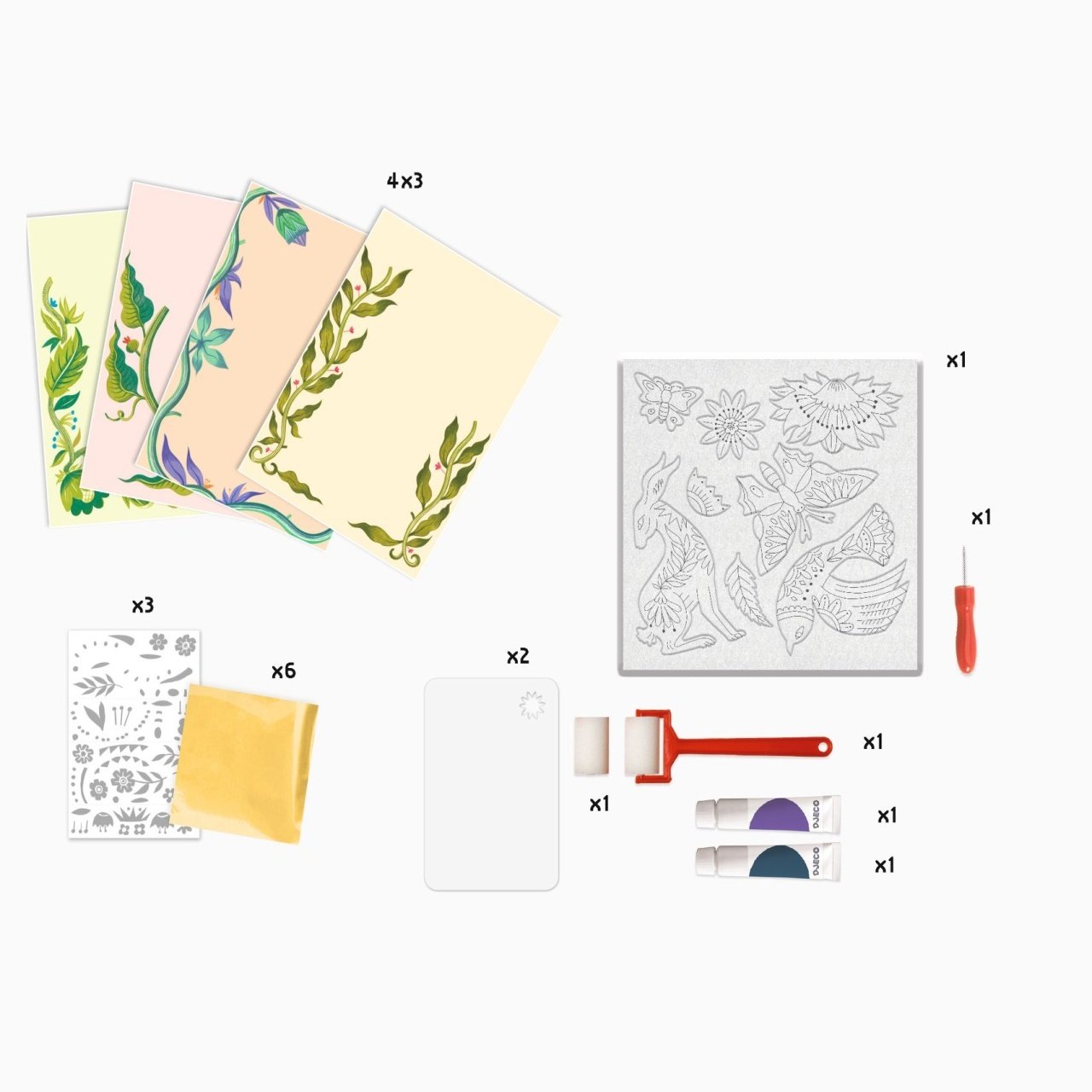 Atelier Creativ De Gravura Pasiune Pentru Flori, Djeco 4 Atelier Creativ De Gravura Pasiune Pentru Flori, Djeco - Imagine 3