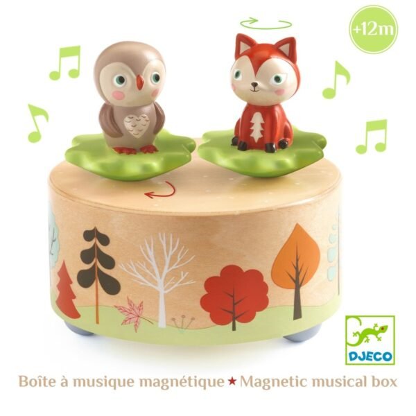 Cutie Muzicala Magnetica Cu Bufnita Si Vulpe, Djeco - Imagine 3