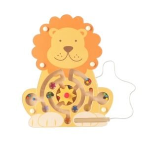 Labirint Magnetic Din Lemn Leu, Orange Tree Toys