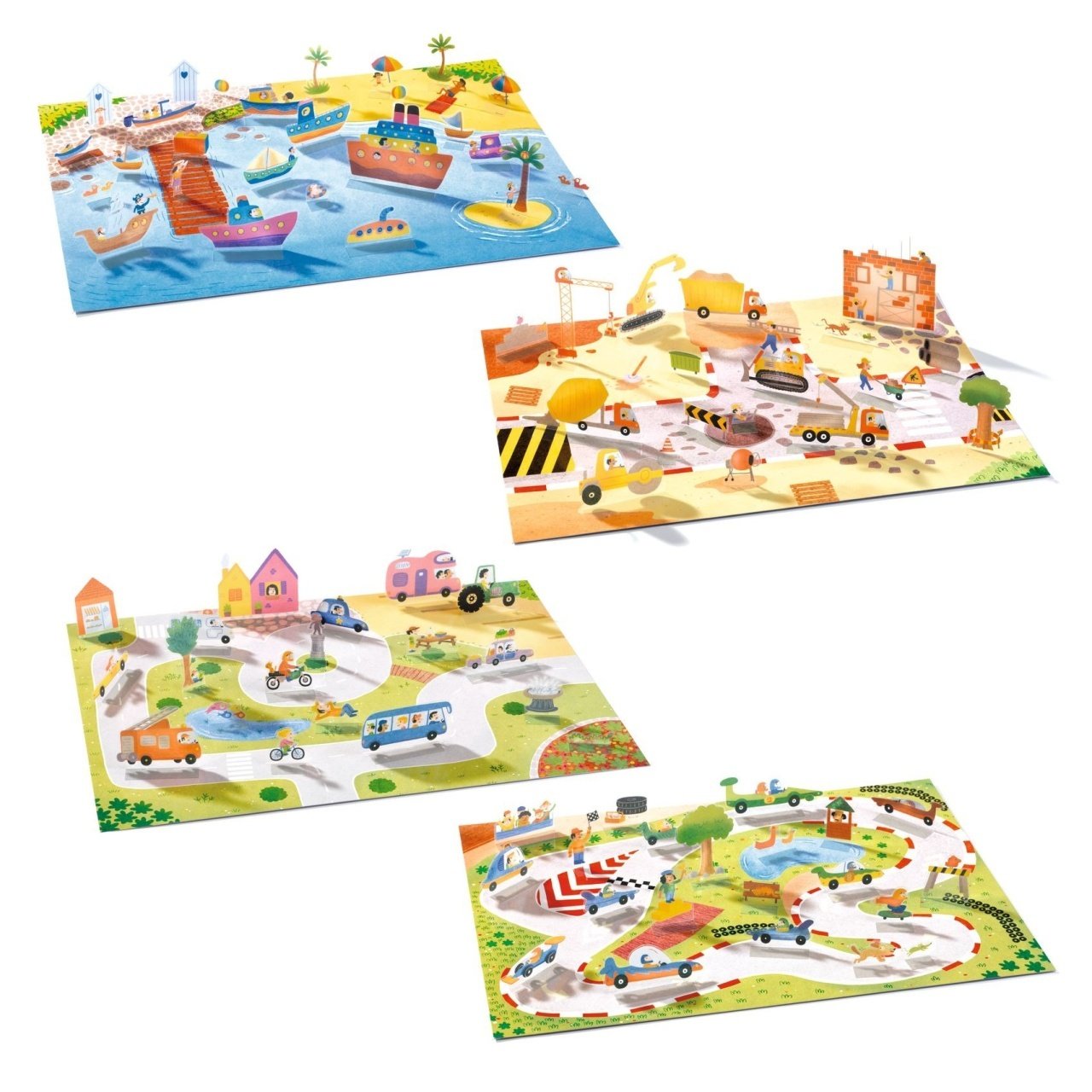 Set creativ de stickere reutilizabile Masini, Djeco 6 Set creativ de stickere reutilizabile Masini, Djeco - Image 5