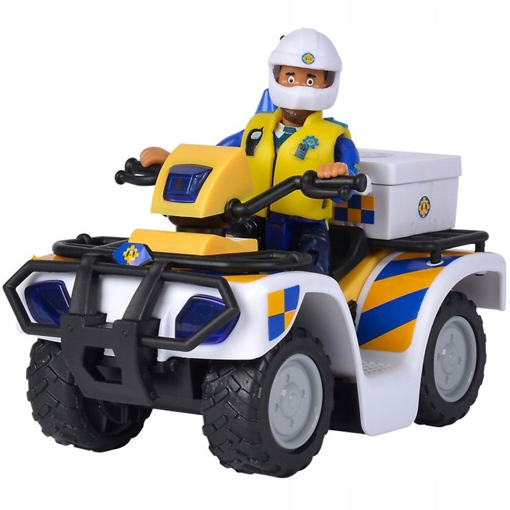 ATV Simba Fireman Sam Police cu figurina Malcolm si accesorii 2 ATV Simba Fireman Sam Police cu figurina Malcolm si accesorii