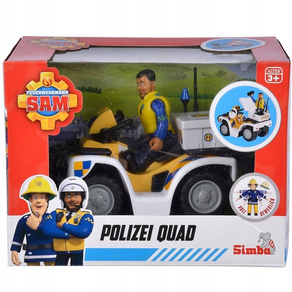 ATV Simba Fireman Sam Police cu figurina Malcolm si accesorii 9 ATV Simba Fireman Sam Police cu figurina Malcolm si accesorii - Image 8