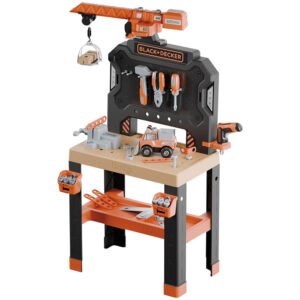 Atelier Smoby Black & Decker Bricolo Builder cu 87 accesorii