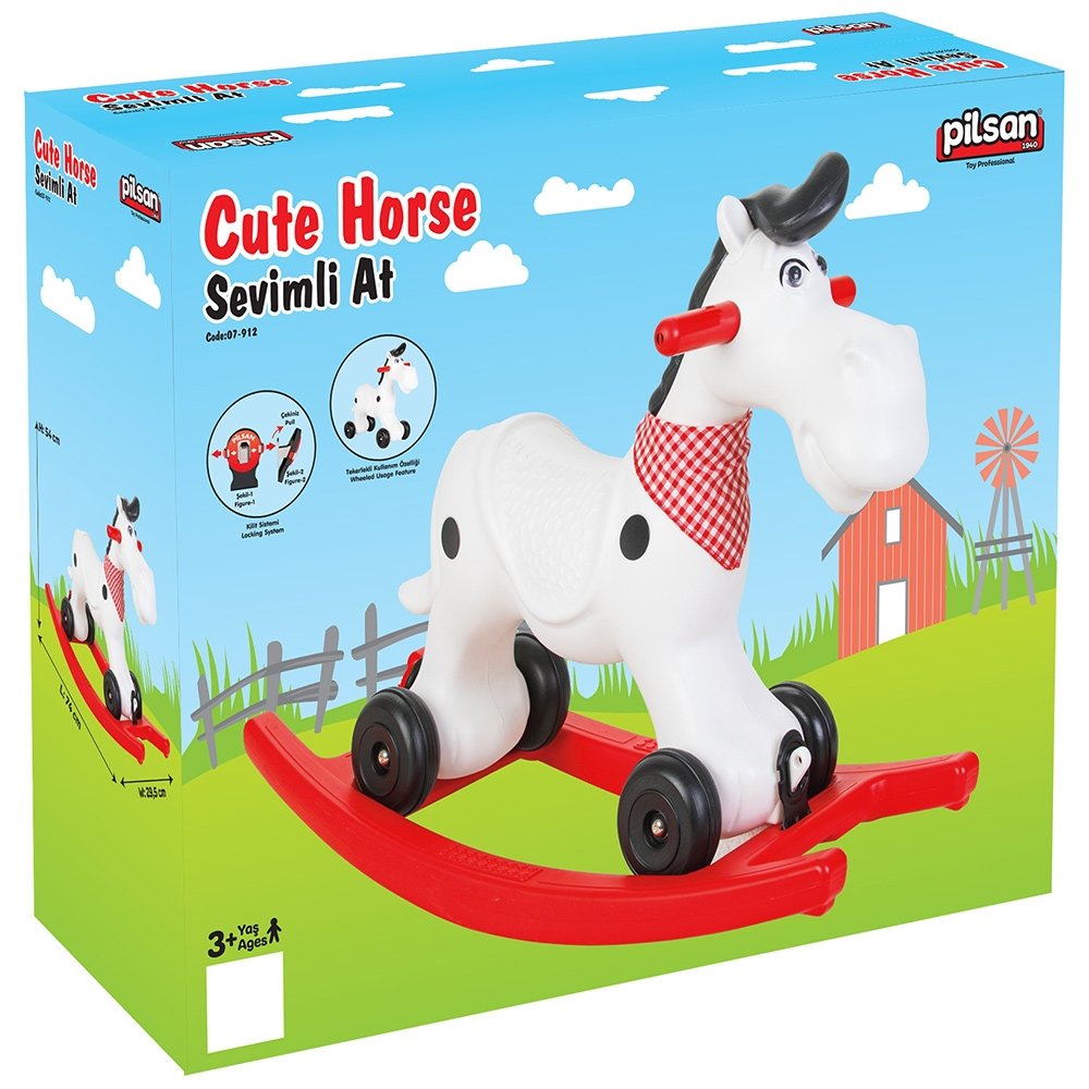 Balansoar pentru copii Pilsan Cute Horse white 3 Balansoar pentru copii Pilsan Cute Horse white - Image 2