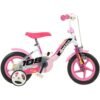 Bicicleta copii Dino Bikes 10 108 Sport alb si roz cu frana I Best Buy Babys