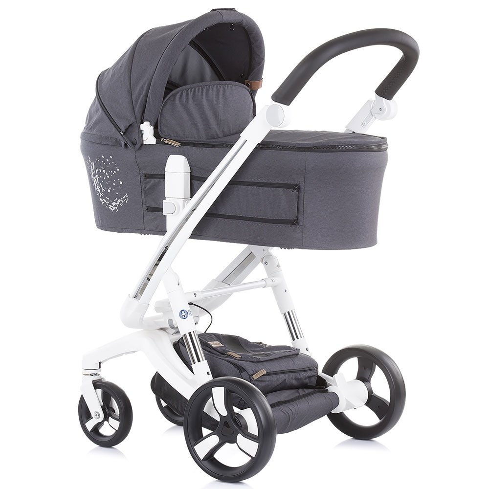 Carucior Chipolino Electra 3 in 1 silver cu cadru alb 5 Carucior Chipolino Electra 3 in 1 silver cu cadru alb - Image 4