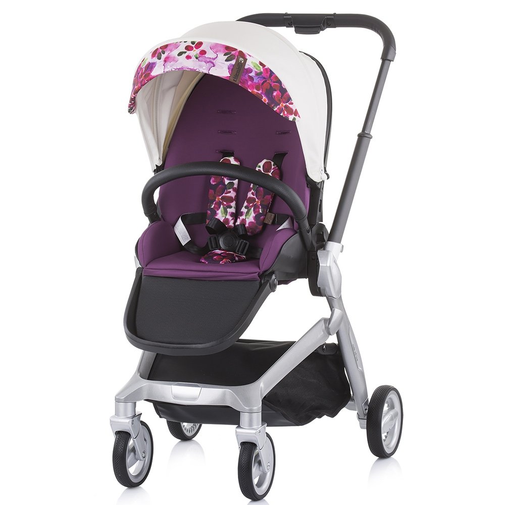 Carucior Chipolino Emotion 3 in 1 white flowers 3 Carucior Chipolino Emotion 3 in 1 white flowers - Image 2