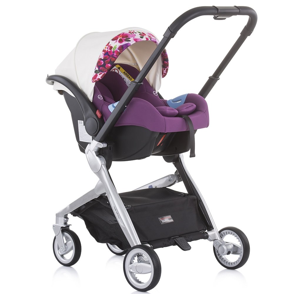 Carucior Chipolino Emotion 3 in 1 white flowers 5 Carucior Chipolino Emotion 3 in 1 white flowers - Image 4