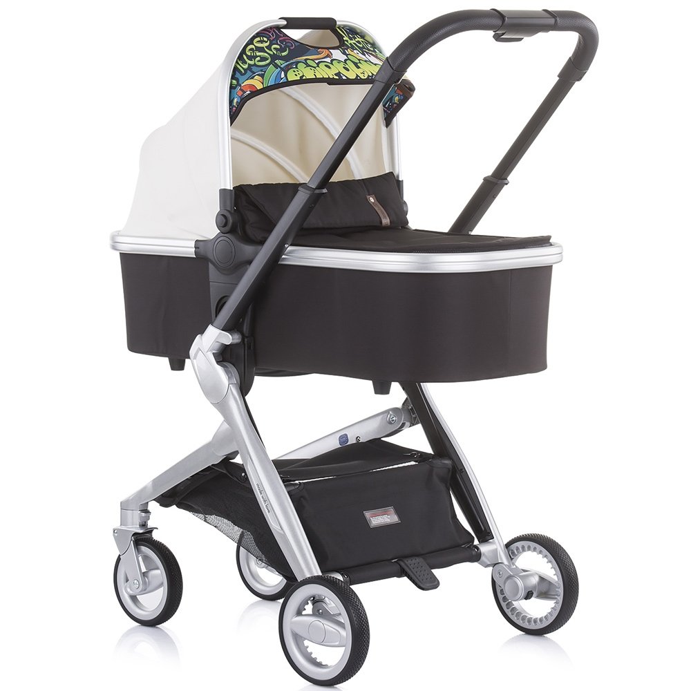 Carucior Chipolino Emotion 3 in 1 white graffiti 4 Carucior Chipolino Emotion 3 in 1 white graffiti - Image 3