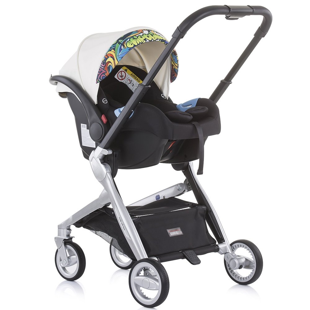 Carucior Chipolino Emotion 3 in 1 white graffiti 5 Carucior Chipolino Emotion 3 in 1 white graffiti - Image 4