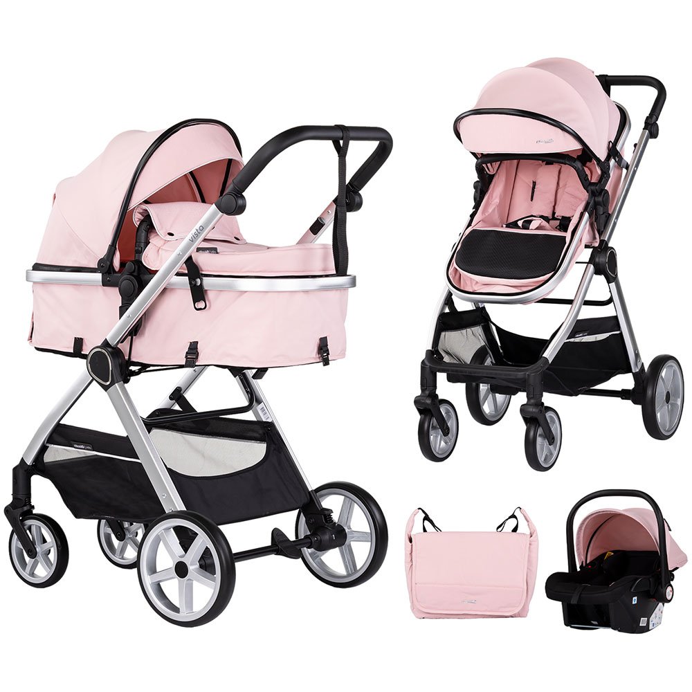 Carucior Chipolino Vista 3 in 1 pink marshmallow 2 Carucior Chipolino Vista 3 in 1 pink marshmallow