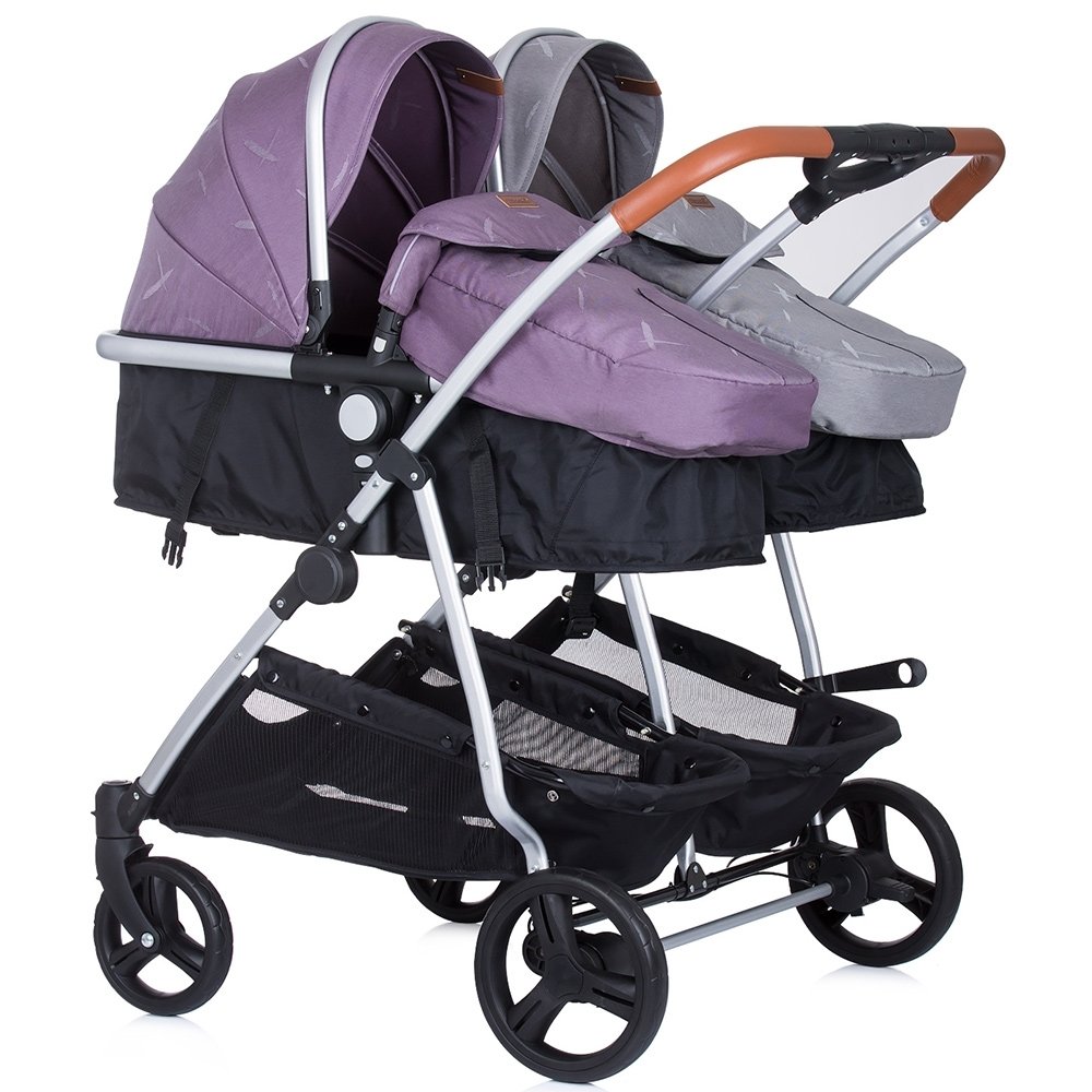Carucior gemeni Chipolino Duo Smart 2 in 1 anthracite lilac 3 Carucior gemeni Chipolino Duo Smart 2 in 1 anthracite lilac - Image 2