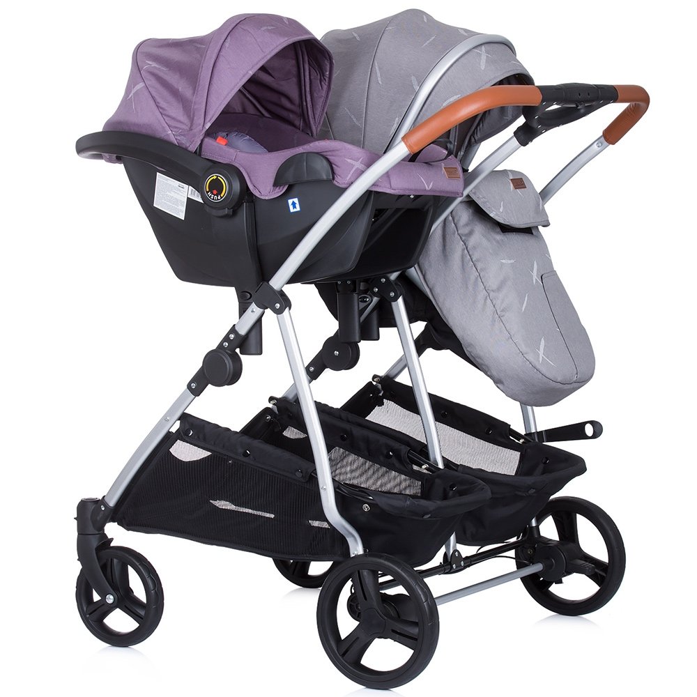Carucior gemeni Chipolino Duo Smart 3 in 1 anthracite lilac 21 Carucior gemeni Chipolino Duo Smart 3 in 1 anthracite lilac - Image 20