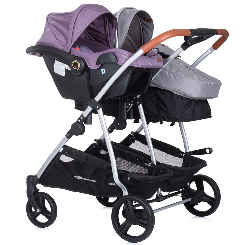 Carucior gemeni Chipolino Duo Smart 3 in 1 anthracite lilac 22 Carucior gemeni Chipolino Duo Smart 3 in 1 anthracite lilac - Image 21