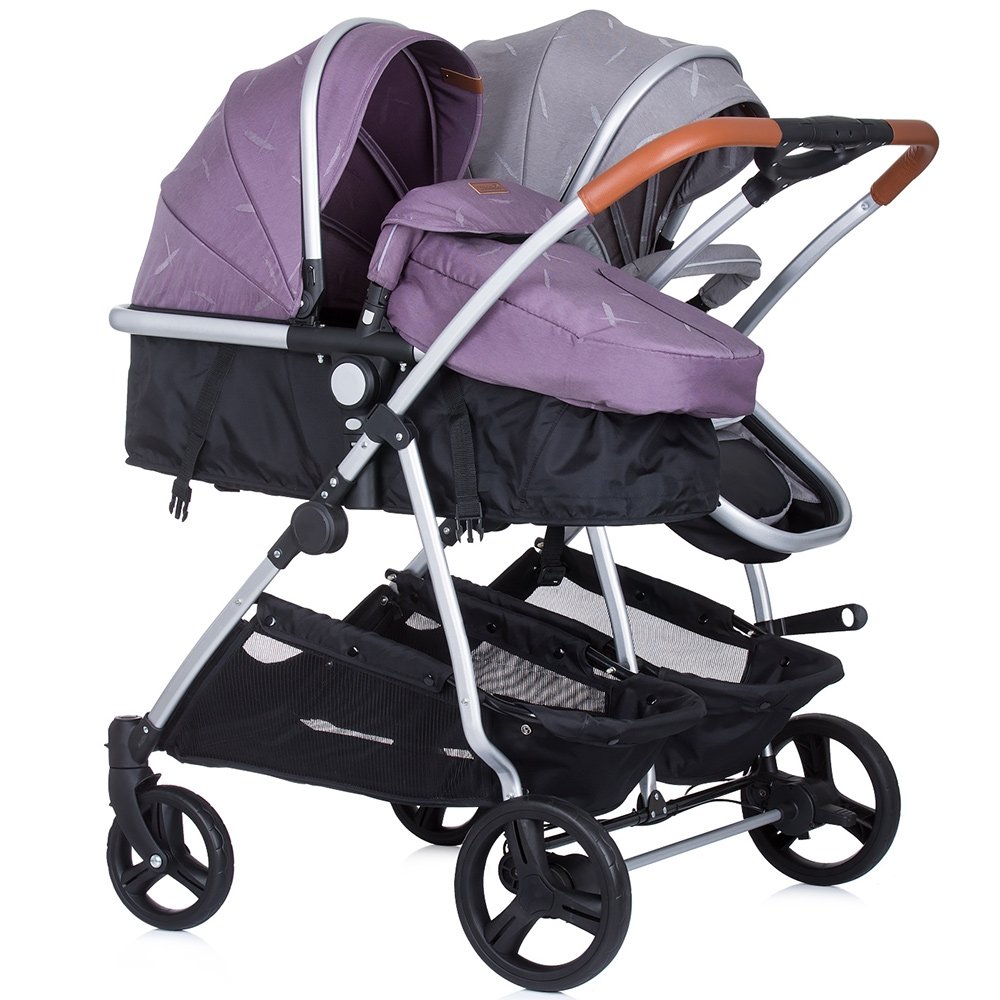 Carucior gemeni Chipolino Duo Smart 3 in 1 anthracite lilac 8 Carucior gemeni Chipolino Duo Smart 3 in 1 anthracite lilac - Image 7