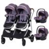 Carucior gemeni Chipolino Duo Smart 3 in 1 lilac I Best Buy Babys