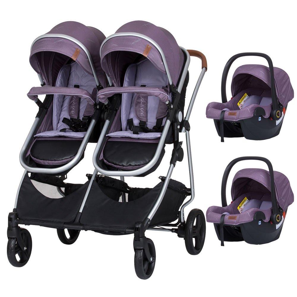 Carucior gemeni Chipolino Duo Smart 3 in 1 lilac 2 Carucior gemeni Chipolino Duo Smart 3 in 1 lilac