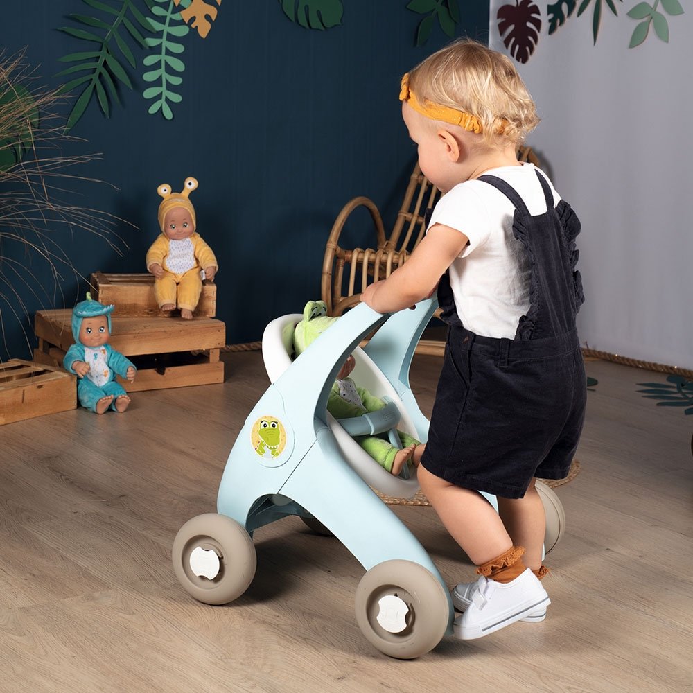 Carucior pentru papusi Smoby Minikiss Croc 3 in 1 albastru 8 Carucior pentru papusi Smoby Minikiss Croc 3 in 1 albastru - Image 7
