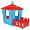 Casuta cu gard pentru copii Pilsan Stone House with Fence blue I Best Buy Babys