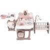 Centru de ingrijire pentru papusi Smoby Baby Nurse Doll s Play Center maro cu 23 accesorii I Best Buy Babys