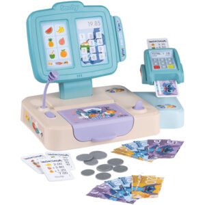 Jucarie Smoby Casa de marcat Stitch Electronic Cash Register cu 26 accesorii