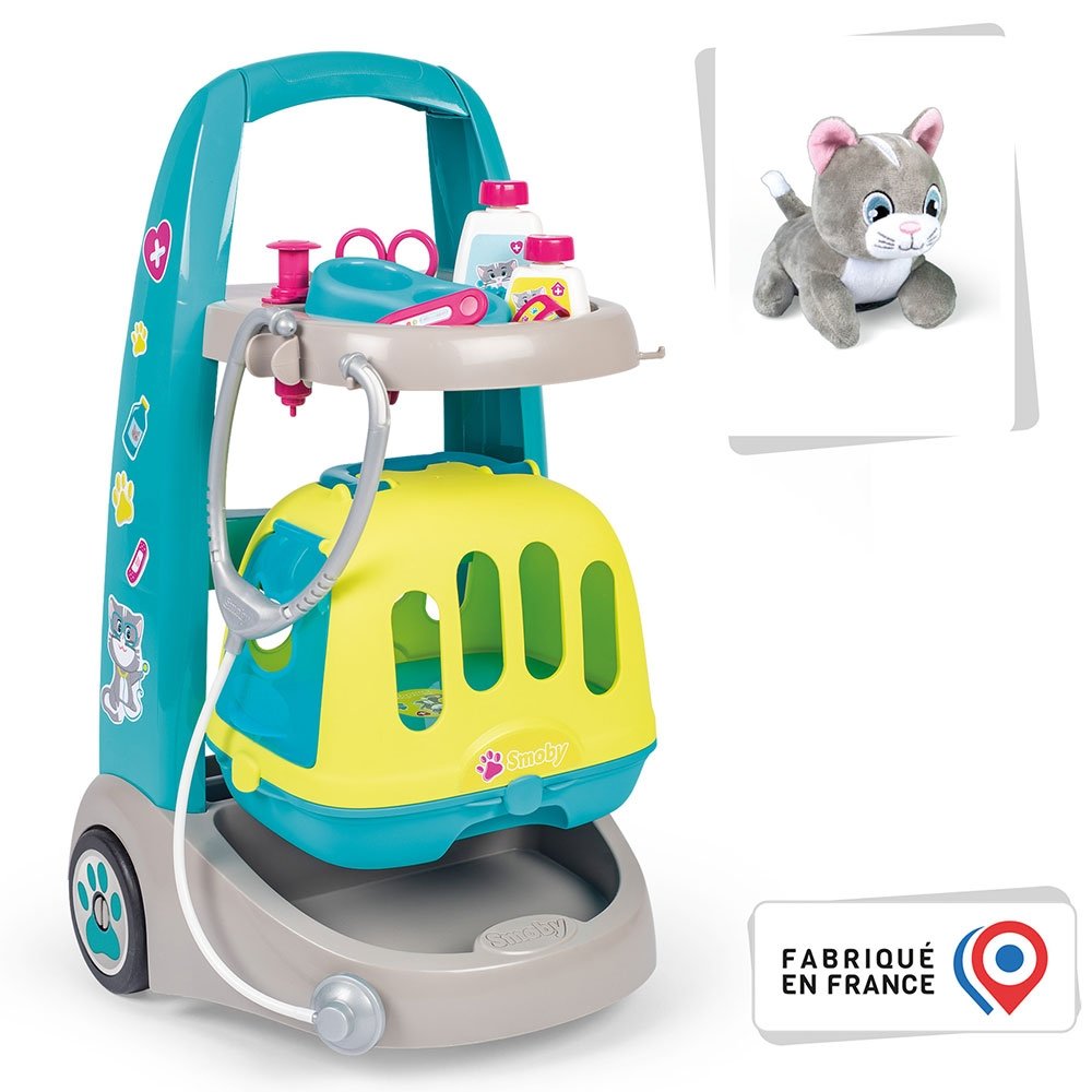 Jucarie Smoby Set veterinar cu carucior si pisica 3 Jucarie Smoby Set veterinar cu carucior si pisica - Image 2