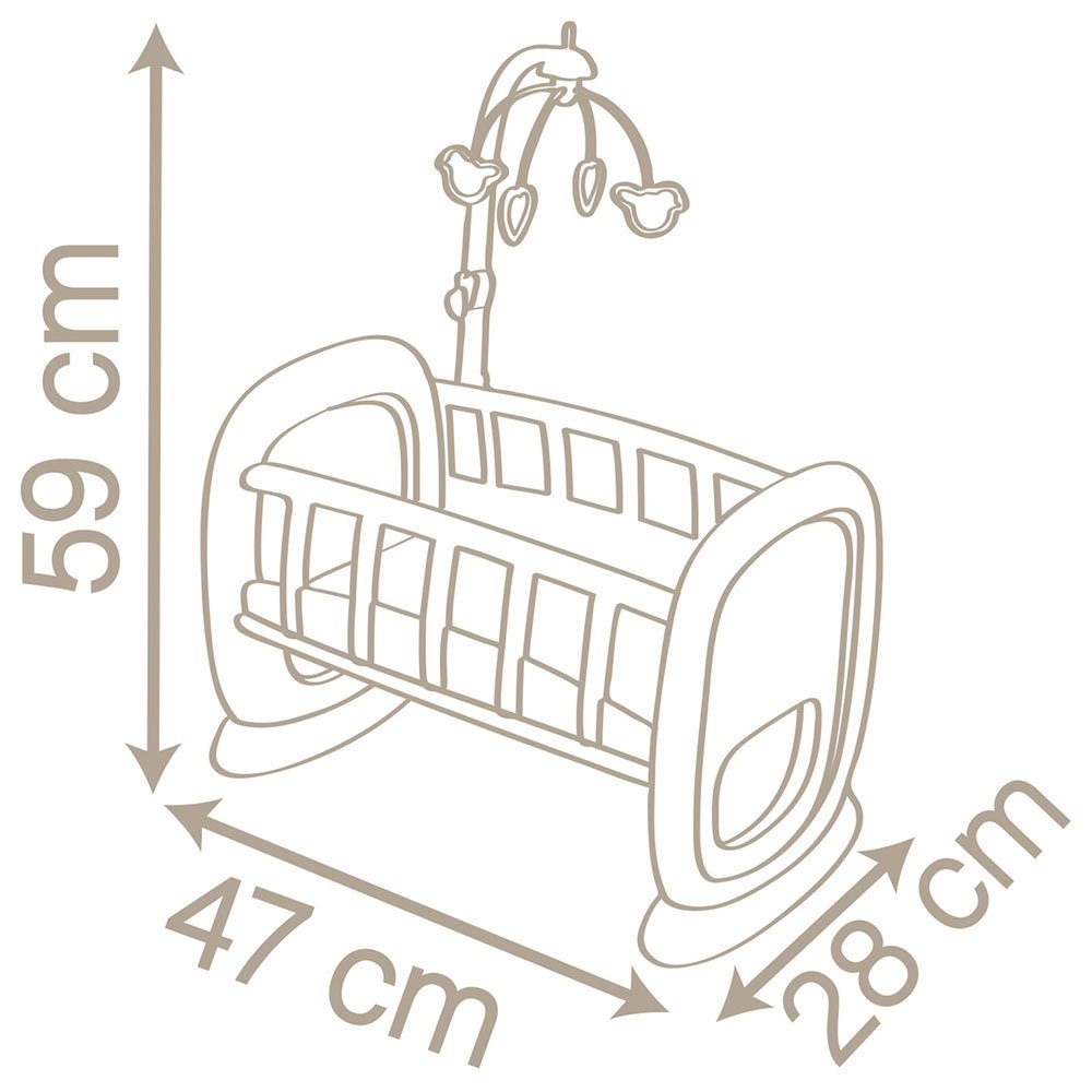Leagan pentru papusa Smoby Baby Nurse maro cu carusel 4 Leagan pentru papusa Smoby Baby Nurse maro cu carusel - Image 3