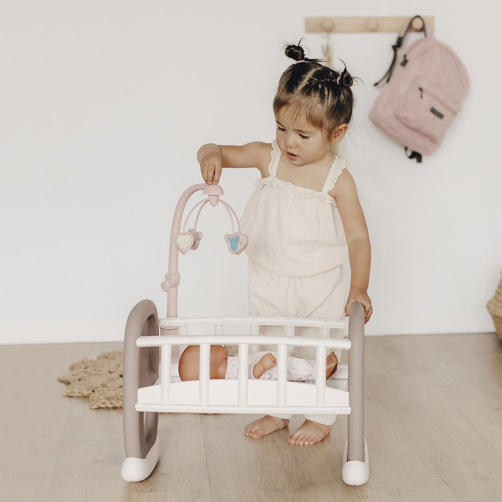 Leagan pentru papusa Smoby Baby Nurse maro cu carusel 5 Leagan pentru papusa Smoby Baby Nurse maro cu carusel - Image 4