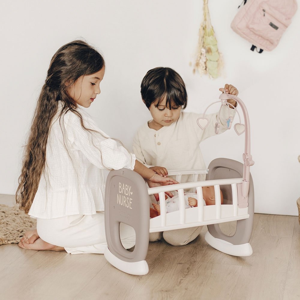 Leagan pentru papusa Smoby Baby Nurse maro cu carusel 7 Leagan pentru papusa Smoby Baby Nurse maro cu carusel - Image 6