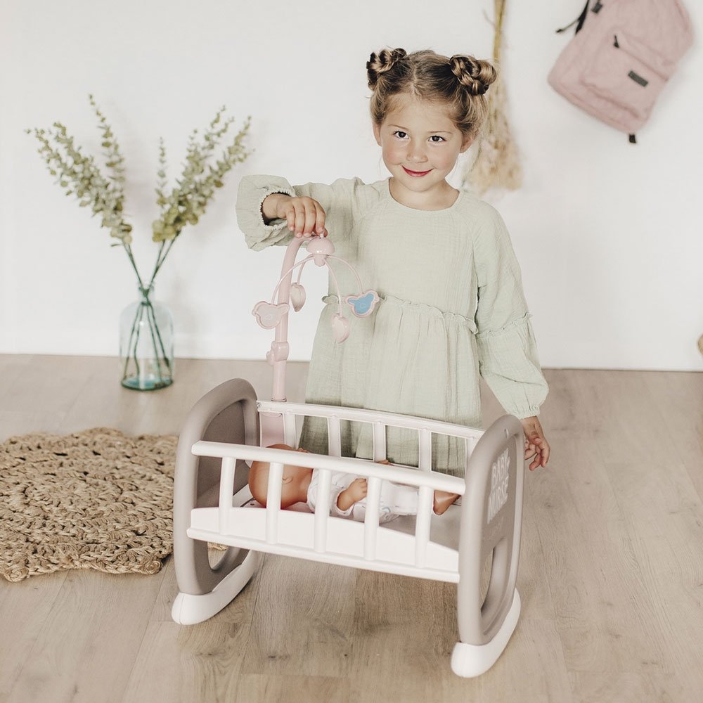 Leagan pentru papusa Smoby Baby Nurse maro cu carusel 8 Leagan pentru papusa Smoby Baby Nurse maro cu carusel - Image 7