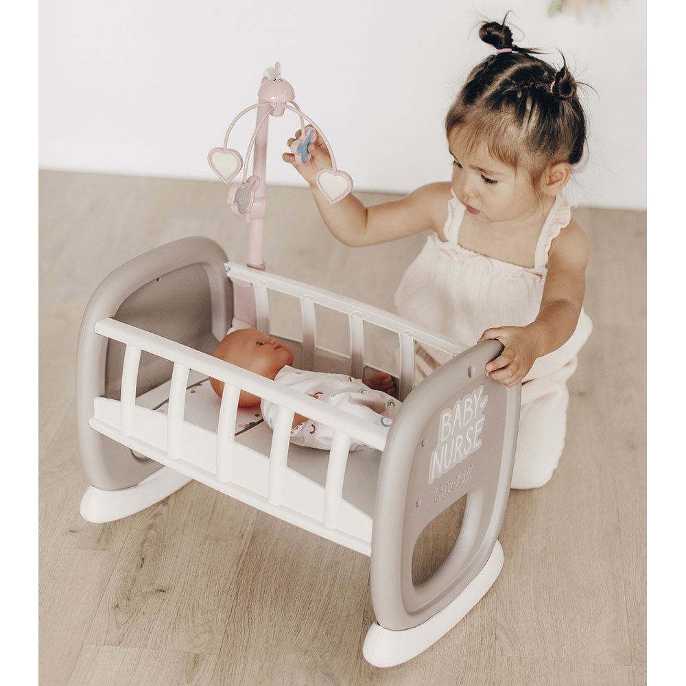 Leagan pentru papusa Smoby Baby Nurse maro cu carusel 6 Leagan pentru papusa Smoby Baby Nurse maro cu carusel - Image 5