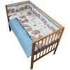 Lenjerie patut Hubners Elefantii Veseli 4 piese albastru I Best Buy Babys