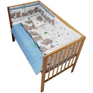 Lenjerie patut Hubners Elefantii Veseli 5 piese albastru